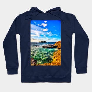 Godrevy Lighthouse, Dramatic Cornwall Sky Hoodie